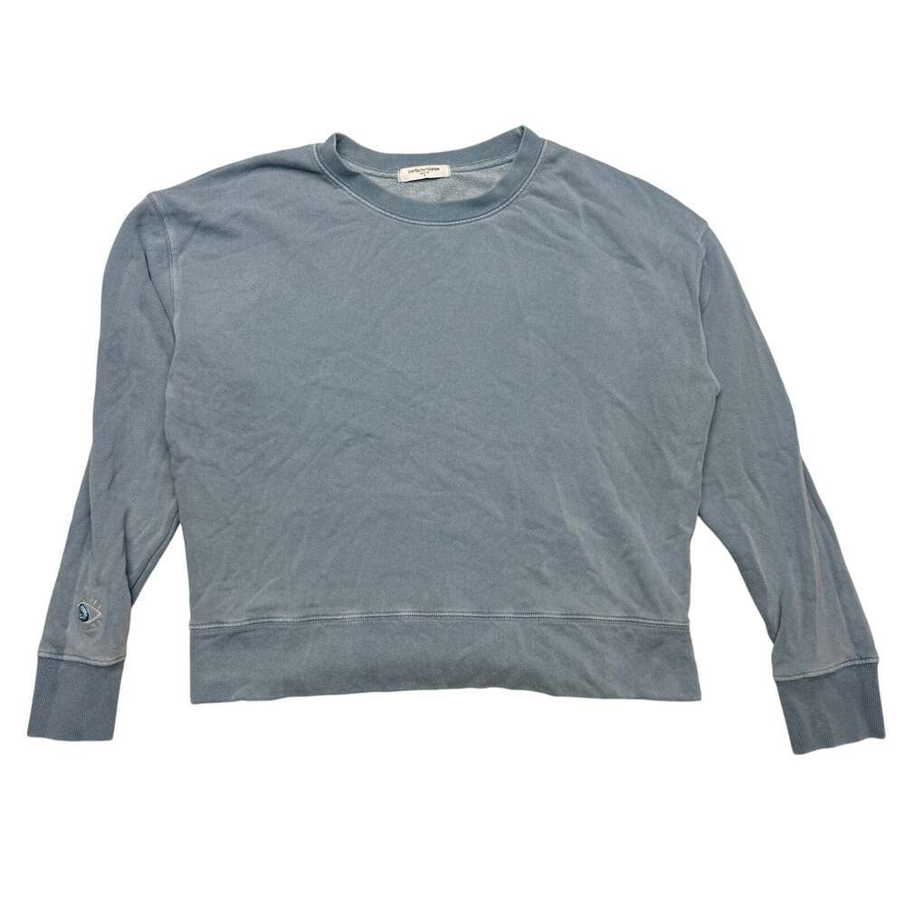 Perfect White Tee Typer Crewneck Sweatshirt Women's Small French Terry Lounge